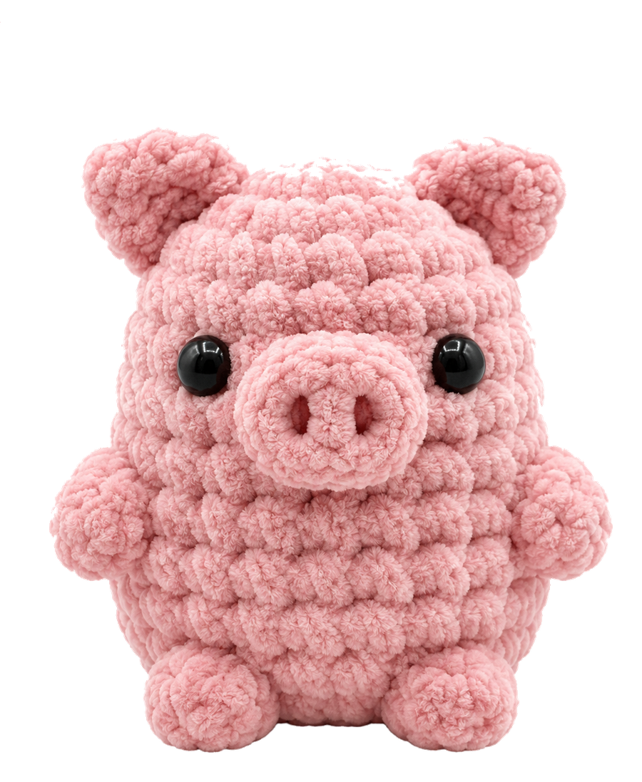 Amigurumi cerdito rosado tejido
