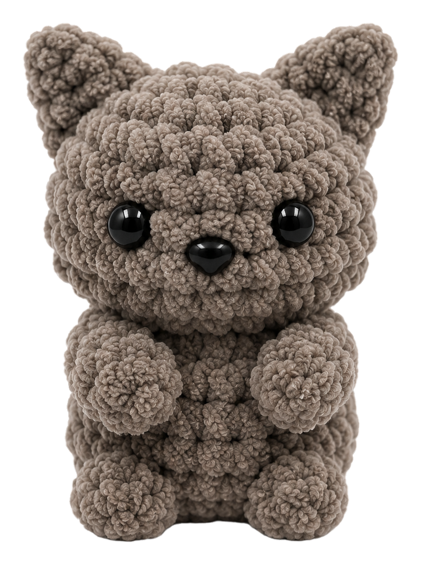 Amigurumi gatito cafe tejido