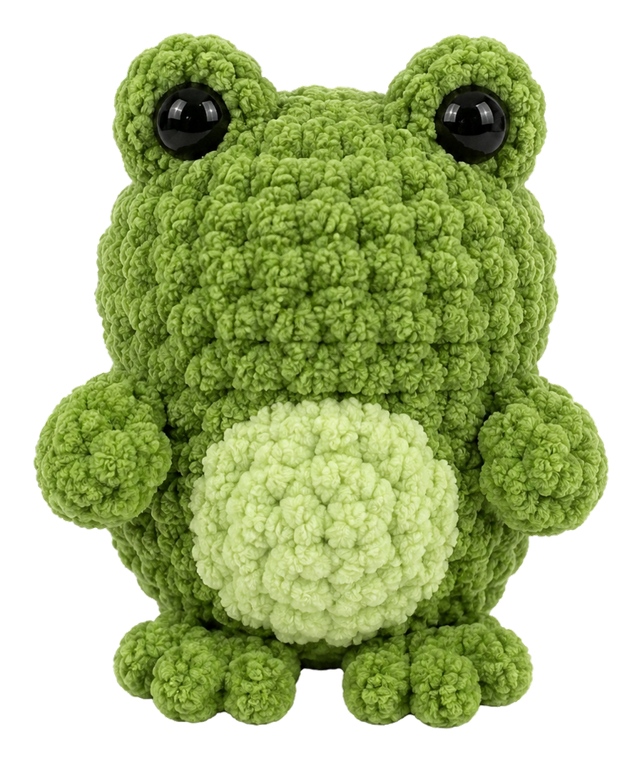 Amigurumi ranita verde tejida