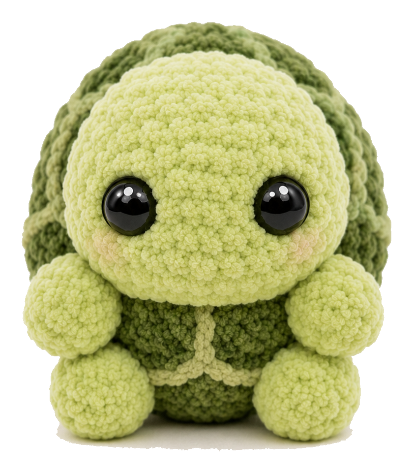 Amigurumi tortuguita verde tejida