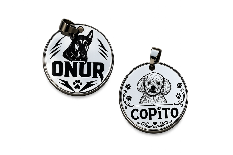 Dijes grabados de mascotas